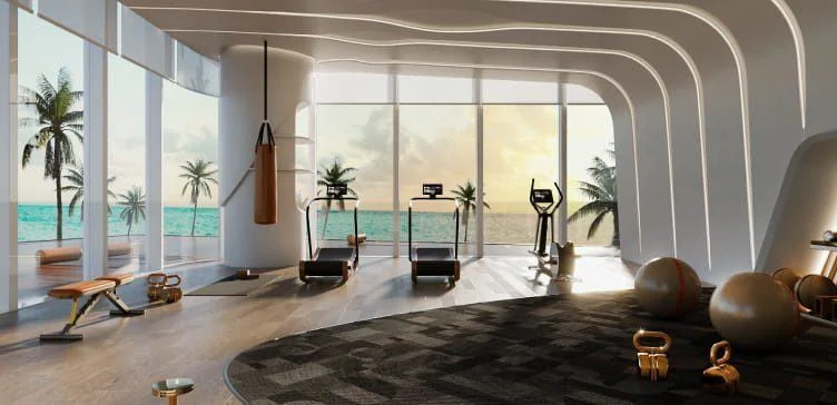 Oceano by Luxe — fitness room sea view